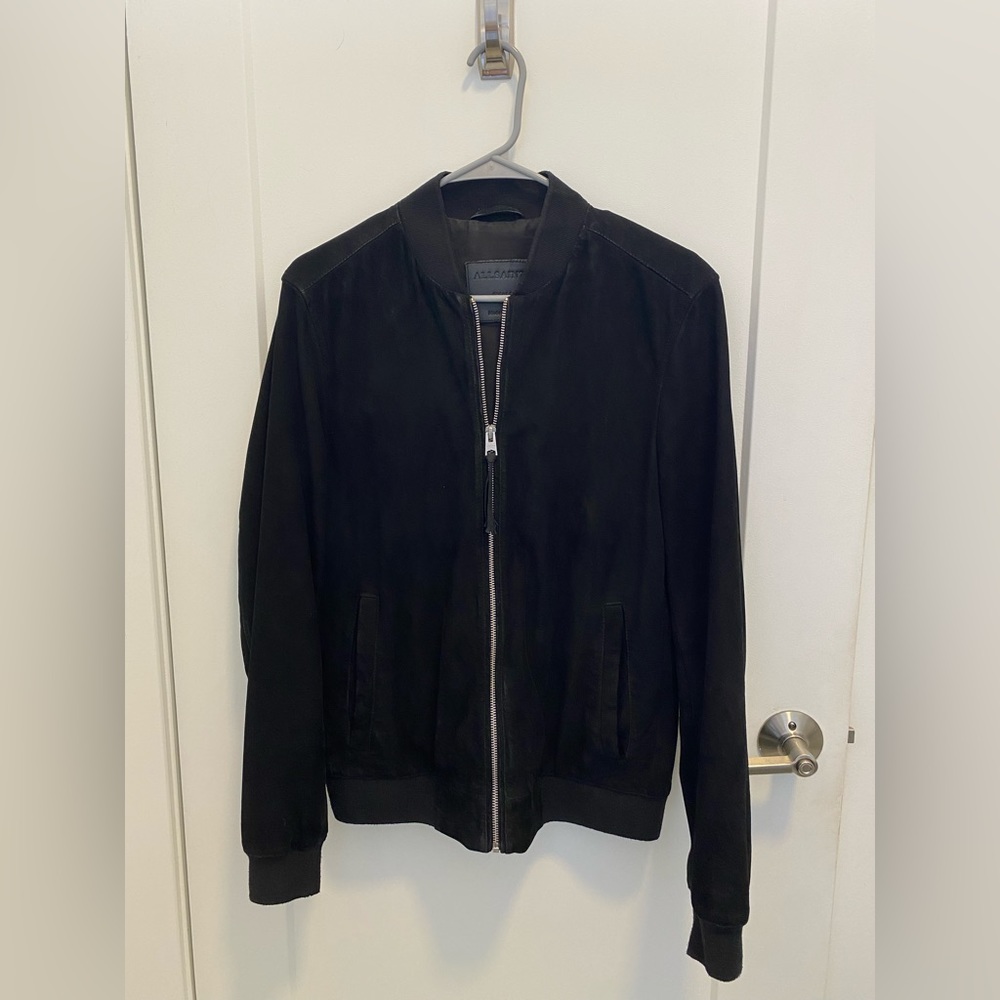 Allsaints “Ronan” suede bomber jacket - M Small